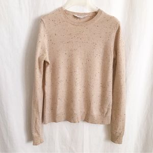 Everlane Womens Cashmere cream Speckled Long Sleeve Sweater Size XS
